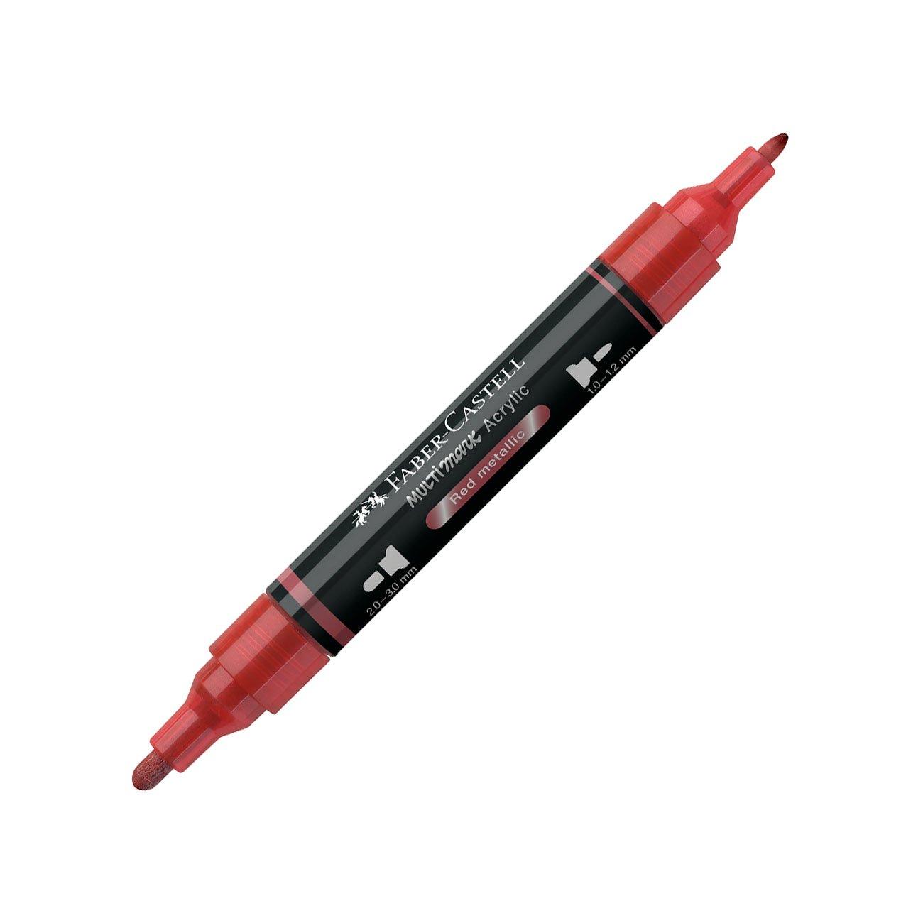 Faber-Castell Акрилен маркер Multimark, № 296, червен металик
