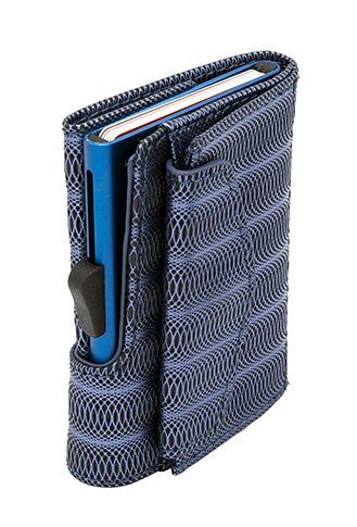 Картодържател C-SECURE с портфейл и монетник, Blue metallic | JAR Computers Картодържател C-SECURE с портфейл и монетник, Blue metallic