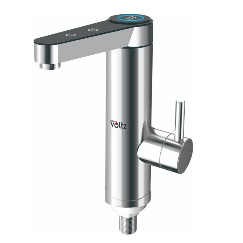 Нагревател за вода Oliver Voltz OV57100F, 3300W, За плот, Сензорно управление, Дигитален дисплей, Инокс