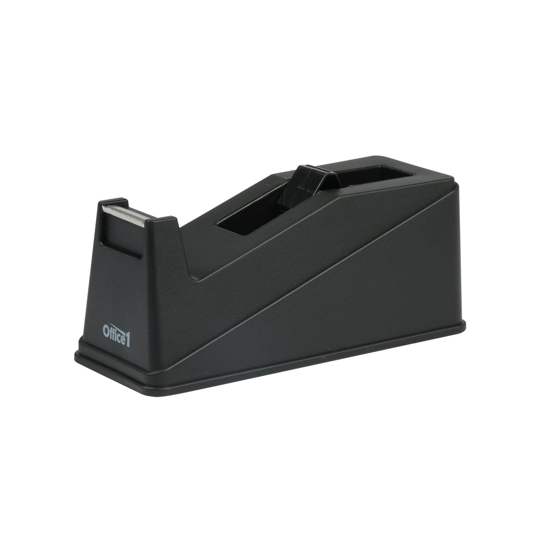 Office 1 Диспенсър за тиксо D76, 25 mm/66 m, черен | JAR Computers Office 1 Диспенсър за тиксо D76, 25 mm/66 m, черен