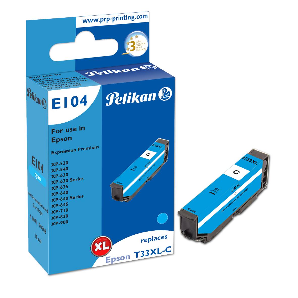 Pelikan E104 глава и патрон за мастиленоструен принтер 1 броя Съвместим Висок (XL) добив Синьо-зелен | JAR Computers Pelikan E104 глава и патрон за мастиленоструен принтер 1 броя Съвместим Висок (XL) добив Синьо-зелен