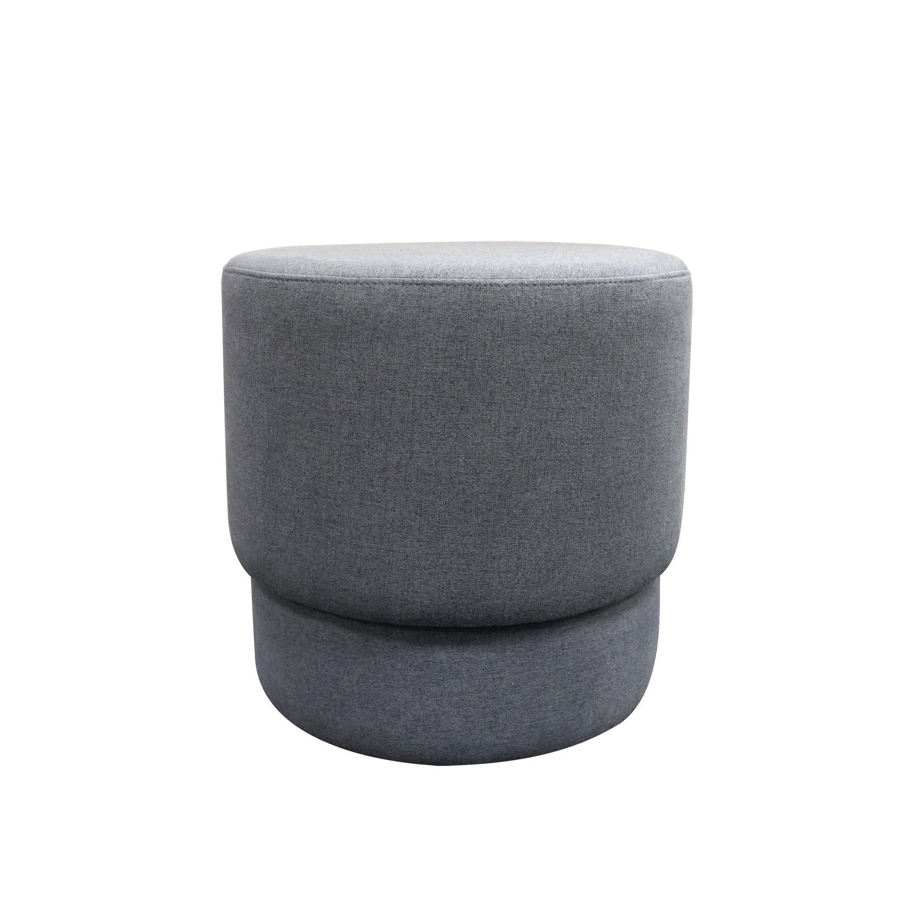 Табуретка RFG Zara, кръгла, дамаска, 450 х 450 х 450 mm, сива