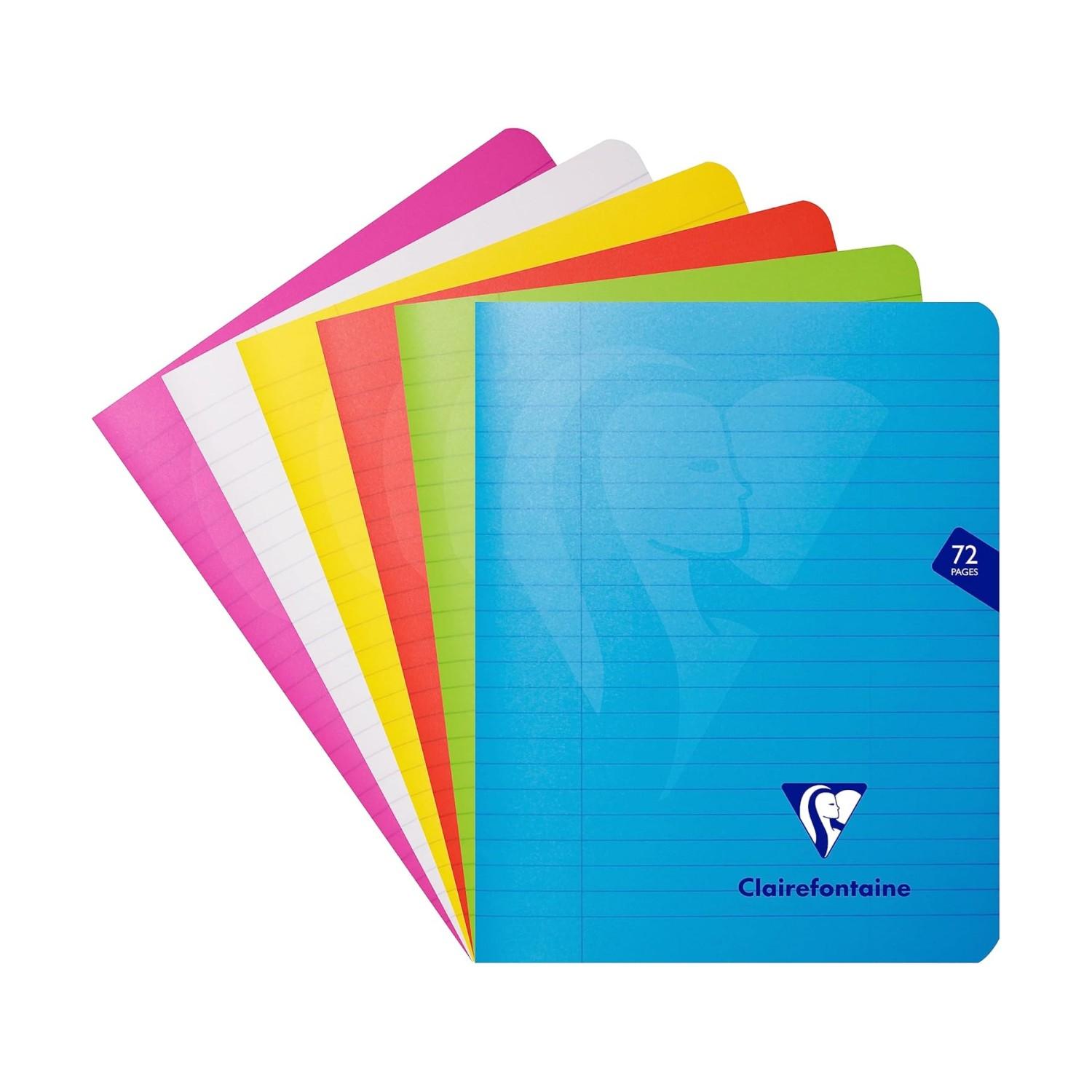 Тетрадка Clairefontaine Mimesys, А5+, 165х210 мм, 36 л., линиран офсет 90 г, PP подвързия, цветна | JAR Computers Тетрадка Clairefontaine Mimesys, А5+, 165х210 мм, 36 л., линиран офсет 90 г, PP подвързия, цветна