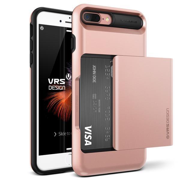 Висок клас хибриден удароустойчив кейс с място за кр. карти за iPhone 8 Plus, iPhone 7 Plus - Verus Damda Glide Case (розово злато) | JAR Computers Висок клас хибриден удароустойчив кейс с място за кр. карти за iPhone 8 Plus, iPhone 7 Plus - Verus Damda Glide Case (розово злато)