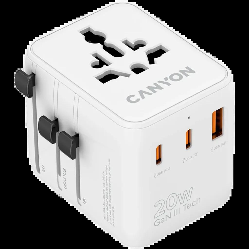 Зарядно устройство Canyon EU/UK/US/AUS CNS-TA20W1005W | JAR Computers Зарядно устройство Canyon EU/UK/US/AUS CNS-TA20W1005W