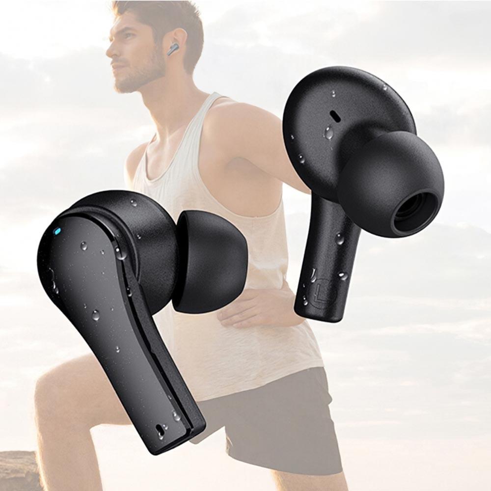 Безжични блутут слушалки за мобилни устройства - Lenovo QT82 SinglePoint TWS Earphones (черен) | JAR Computers Безжични блутут слушалки за мобилни устройства - Lenovo QT82 SinglePoint TWS Earphones (черен)