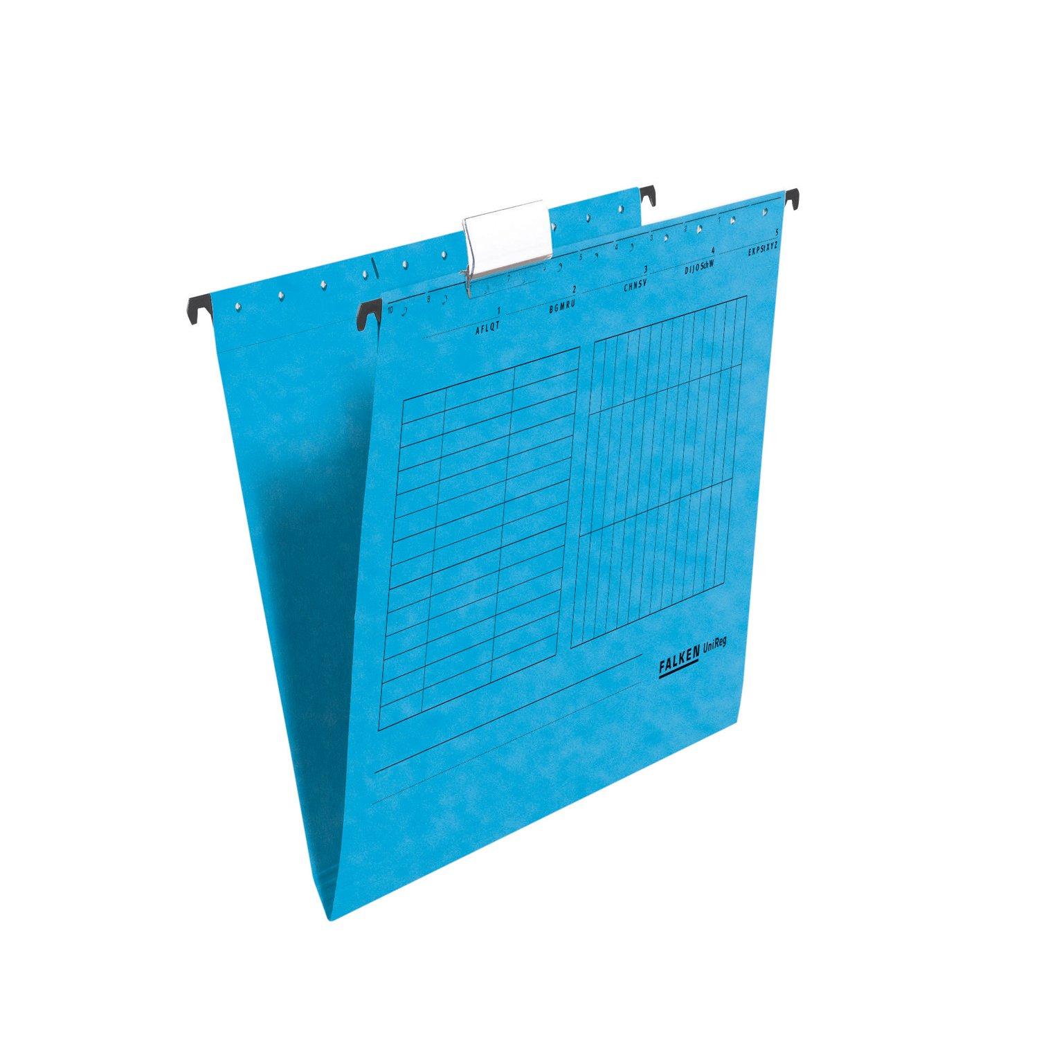 Falken Папка за картотека, V-образна, синя, 5 броя | JAR Computers Falken Папка за картотека, V-образна, синя, 5 броя