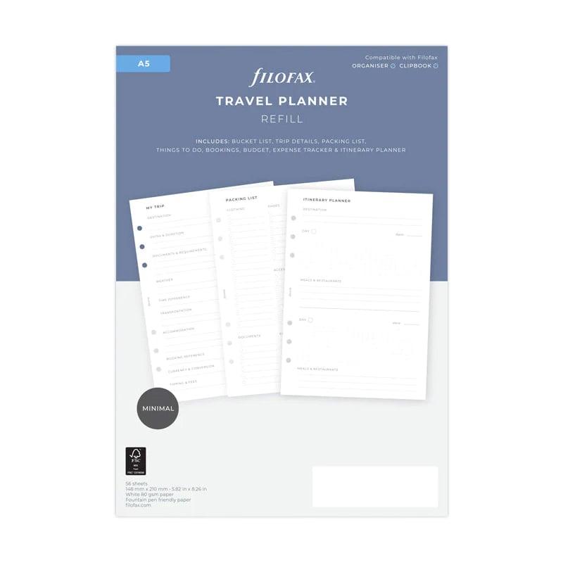 Filofax Пълнител за органайзер Minimal, А5, за пътуване | JAR Computers Filofax Пълнител за органайзер Minimal, А5, за пътуване