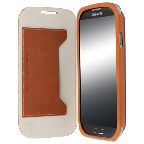Калъф от естествена кожа за Samsung Galaxy S4 i9500 - Krusell Kiruna FlipCover (кафяв) | JAR Computers Калъф от естествена кожа за Samsung Galaxy S4 i9500 - Krusell Kiruna FlipCover (кафяв)