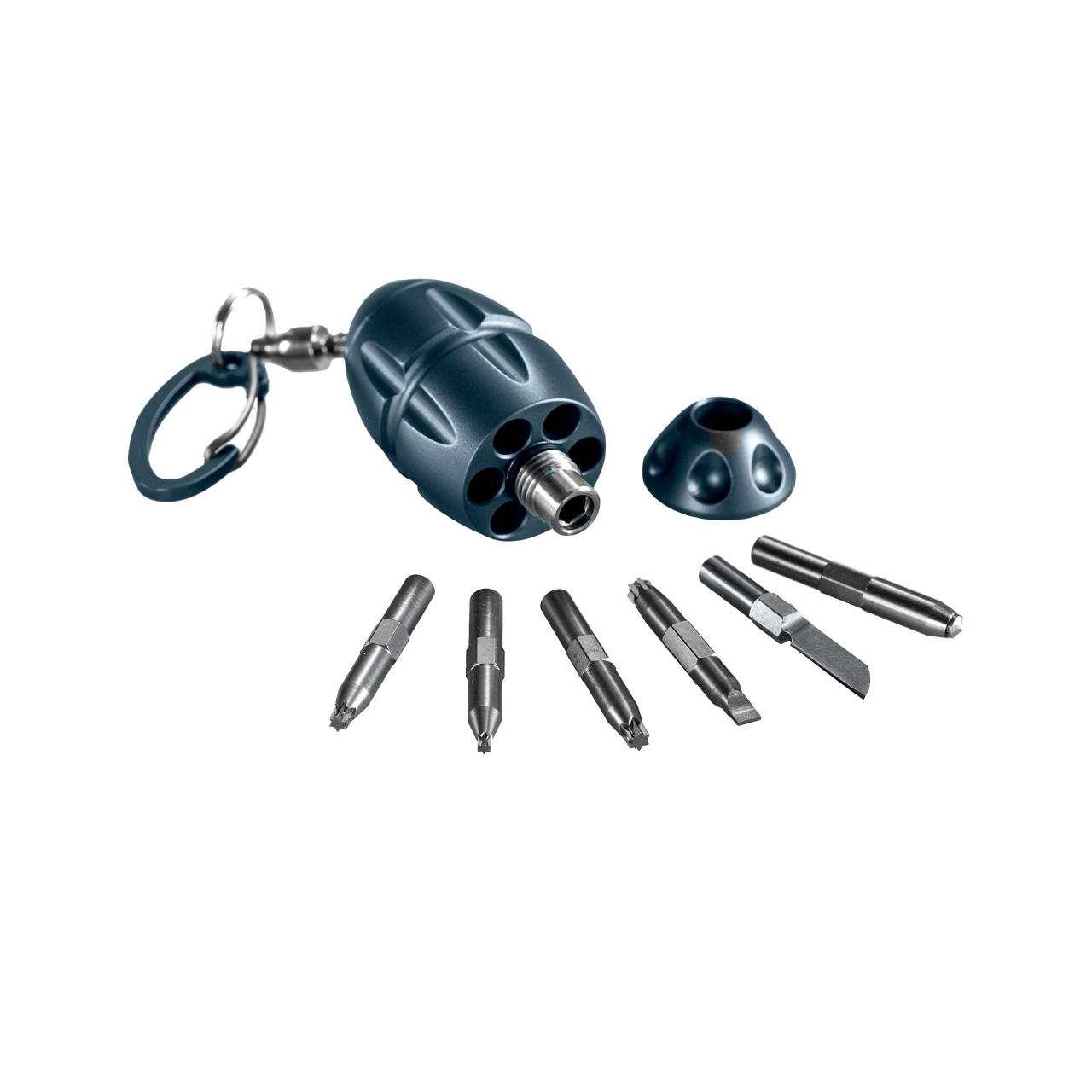 Ключодържател LionSteel Eggie keychain - Blue titanium | JAR Computers Ключодържател LionSteel Eggie keychain - Blue titanium
