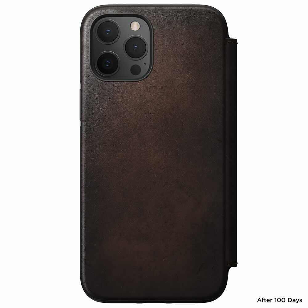 Кожен (естествена кожа) калъф, тип портфейл за iPhone 12 Pro Max - Nomad Folio Leather Rugged Case (кафяв) | JAR Computers Кожен (естествена кожа) калъф, тип портфейл за iPhone 12 Pro Max - Nomad Folio Leather Rugged Case (кафяв)