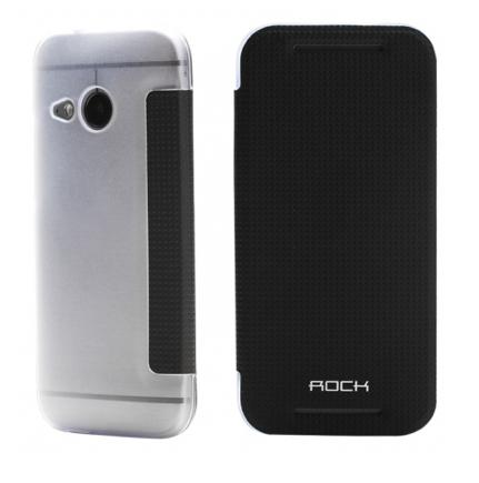 Кожен калъф, тип портфейл за HTC One 2 (M8) mini - Rock Elegant Flip Case (черен) | JAR Computers Кожен калъф, тип портфейл за HTC One 2 (M8) mini - Rock Elegant Flip Case (черен)
