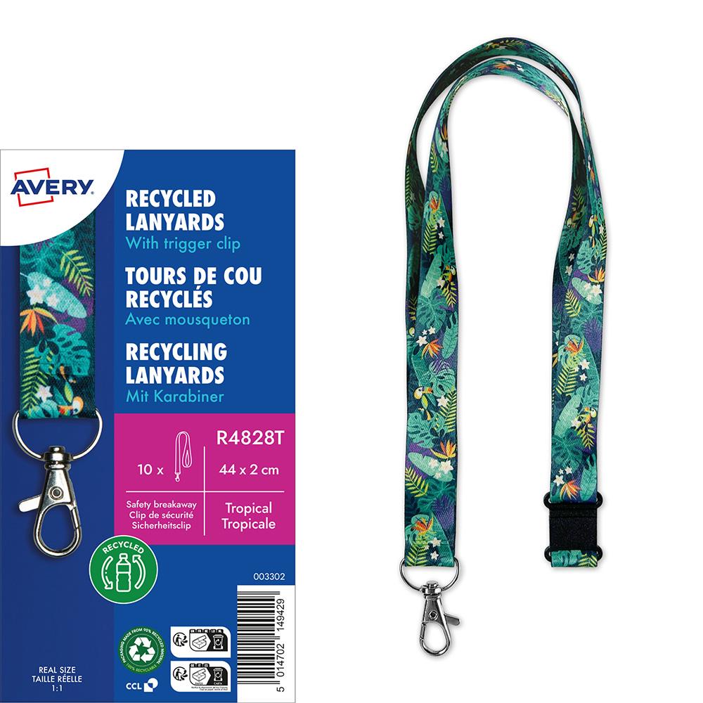 Лента за бадж Avery 44/2см Tropical 10бр | JAR Computers Лента за бадж Avery 44/2см Tropical 10бр