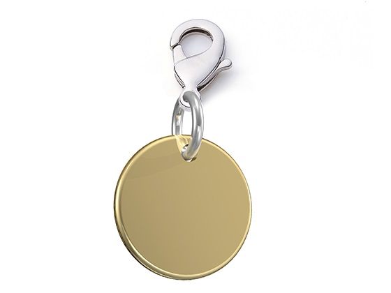 Медальон за гравиране Metalmorphose, кръг Shiny gold