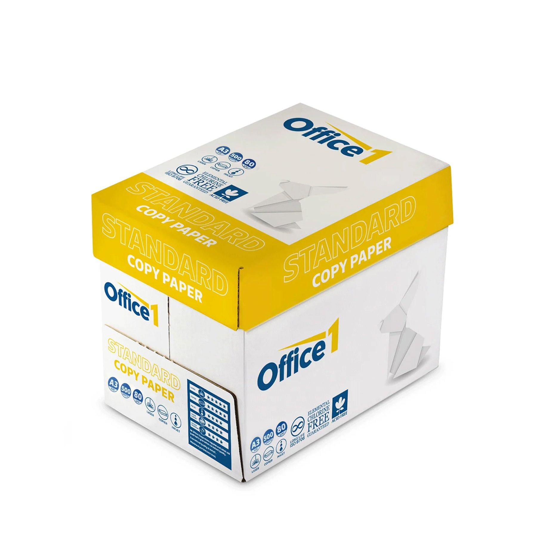 Office 1 Копирна хартия Standard, A3, 80 g/m2, 500 листа, 5 пакета