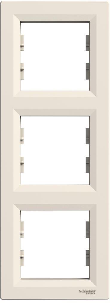 Рамка 3х вертикална цвят Крем Asfora SE | JAR Computers Рамка 3х вертикална цвят Крем Asfora SE