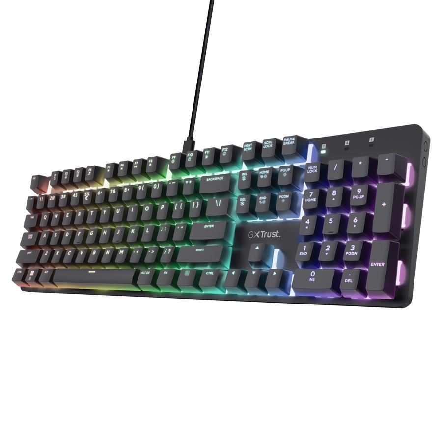 TRUST GXT 871 Zora Mechanical Gaming Keyboard - Black US | JAR Computers TRUST GXT 871 Zora Mechanical Gaming Keyboard - Black US