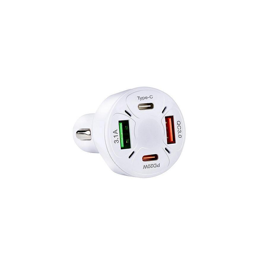 USB зарядно за автомобил 4-в-1 PD 20W Dunlop | JAR Computers USB зарядно за автомобил 4-в-1 PD 20W Dunlop