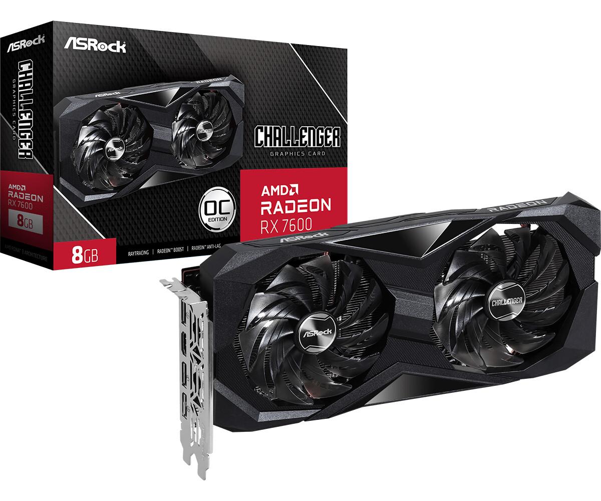 Asrock Challenger RX 7600 CL 8GO AMD Radeon RX 7600 8 GB GDDR6 | JAR Computers Asrock Challenger RX 7600 CL 8GO AMD Radeon RX 7600 8 GB GDDR6