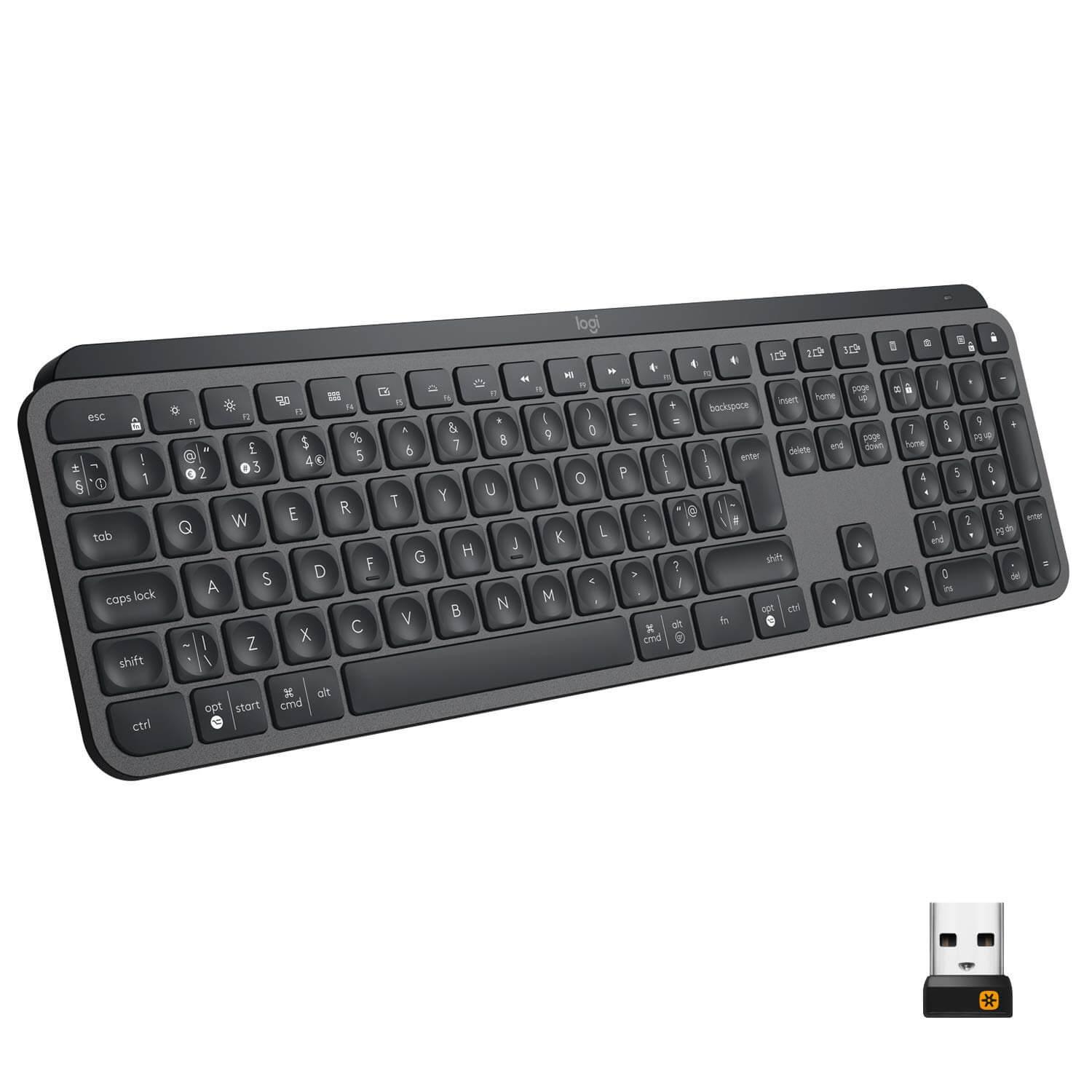 Безжична клавиатура с подсветка (тъмносив) - Logitech MX Keys Advanced Wireless Illuminated Keyboard | JAR Computers Безжична клавиатура с подсветка (тъмносив) - Logitech MX Keys Advanced Wireless Illuminated Keyboard