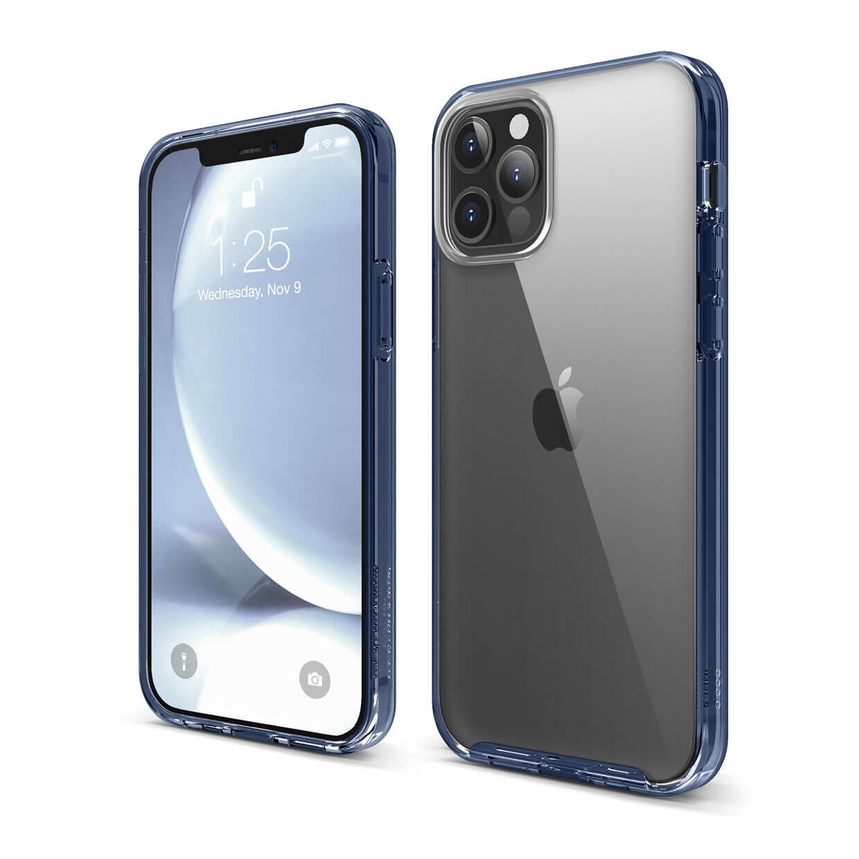 Хибриден удароустойчив кейс за iPhone 12, iPhone 12 Pro - Elago Hybrid Case (тъмносин) | JAR Computers Хибриден удароустойчив кейс за iPhone 12, iPhone 12 Pro - Elago Hybrid Case (тъмносин)
