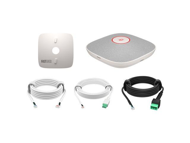 HP Poly Studio A2 White Table Microphone Mounting Plate I/O cables | JAR Computers HP Poly Studio A2 White Table Microphone Mounting Plate I/O cables