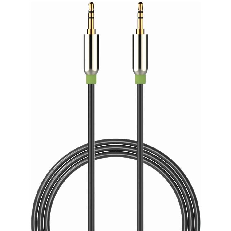 Качествен 3.5 mm към 3.5 mm аудио кабел 100 см. (два мъжки жака) - Devia iPure Audio Cable (черен) | JAR Computers Качествен 3.5 mm към 3.5 mm аудио кабел 100 см. (два мъжки жака) - Devia iPure Audio Cable (черен)