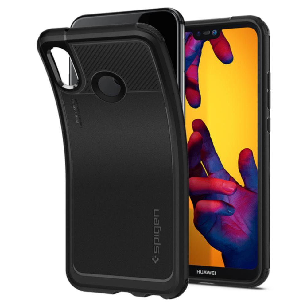 Качествен термополиуретанов калъф за Huawei P20 Lite (черен-мат) - Spigen Marked Armor Case | JAR Computers Качествен термополиуретанов калъф за Huawei P20 Lite (черен-мат) - Spigen Marked Armor Case