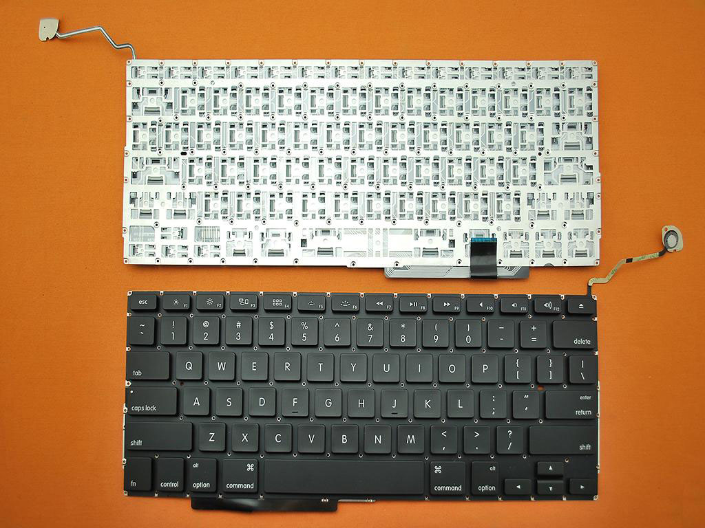 Клавиатура за лаптоп Apple MacBook Pro A1297 17" Черна Без Рамка (Малък Ентър) - Оригинална | JAR Computers Клавиатура за лаптоп Apple MacBook Pro A1297 17" Черна Без Рамка (Малък Ентър) - Оригинална