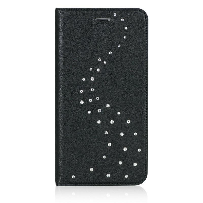 Кожен калъф, тип портфейл с кристали Сваровски за iPhone 8 Plus, iPhone 7 Plus - Bling My Thing Primo Milky Way Pure Brilliance (черен) | JAR Computers Кожен калъф, тип портфейл с кристали Сваровски за iPhone 8 Plus, iPhone 7 Plus - Bling My Thing Primo Milky Way Pure Brilliance (черен)
