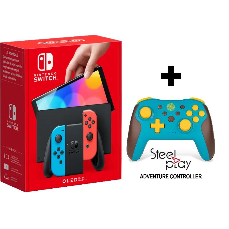 Конзола Nintendo Switch OLED (Red/Blue)+ Контролер Adventure | JAR Computers Конзола Nintendo Switch OLED (Red/Blue)+ Контролер Adventure