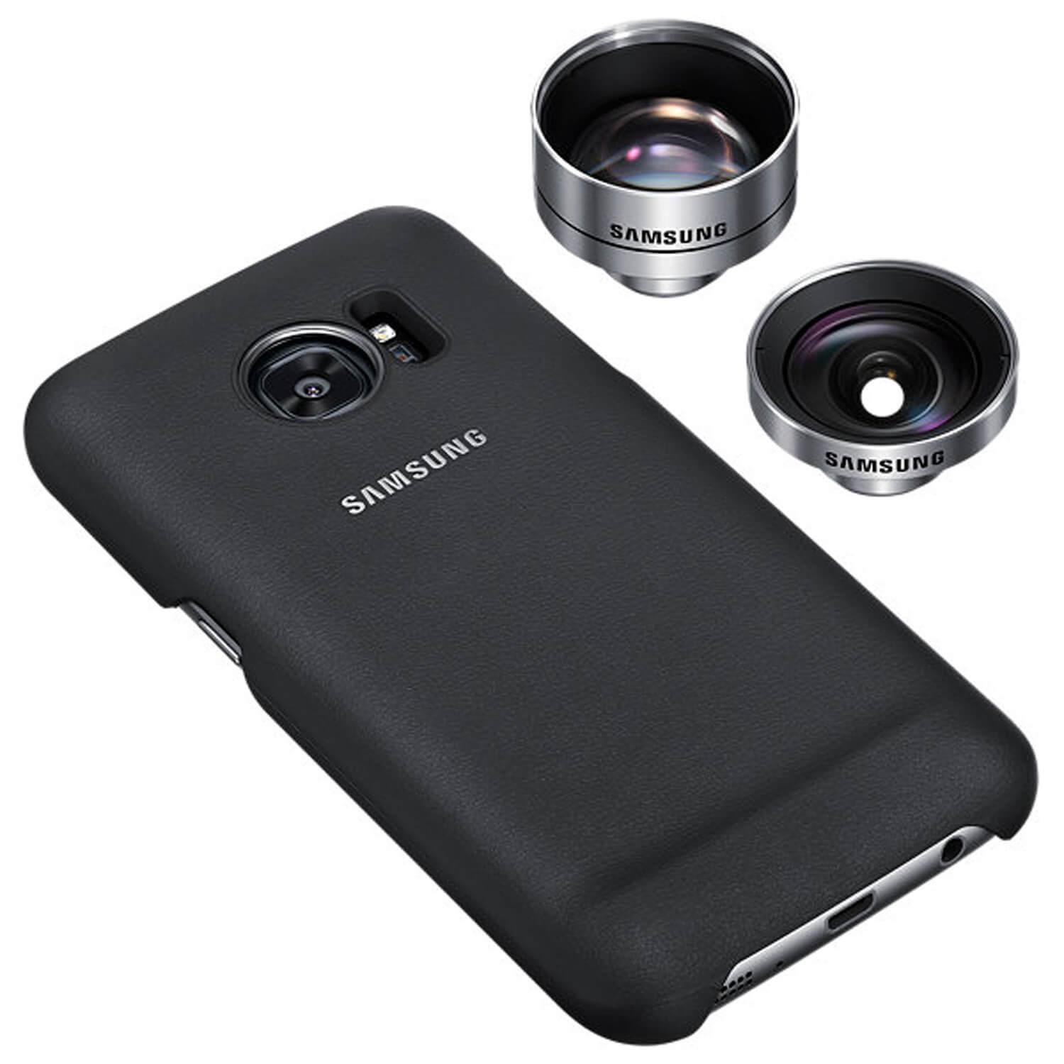Оригинален кожен кейс с оптични лещи за Samsung Galaxy S7 - Samsung Lens Cover ET-CG930DB (черен) | JAR Computers Оригинален кожен кейс с оптични лещи за Samsung Galaxy S7 - Samsung Lens Cover ET-CG930DB (черен)