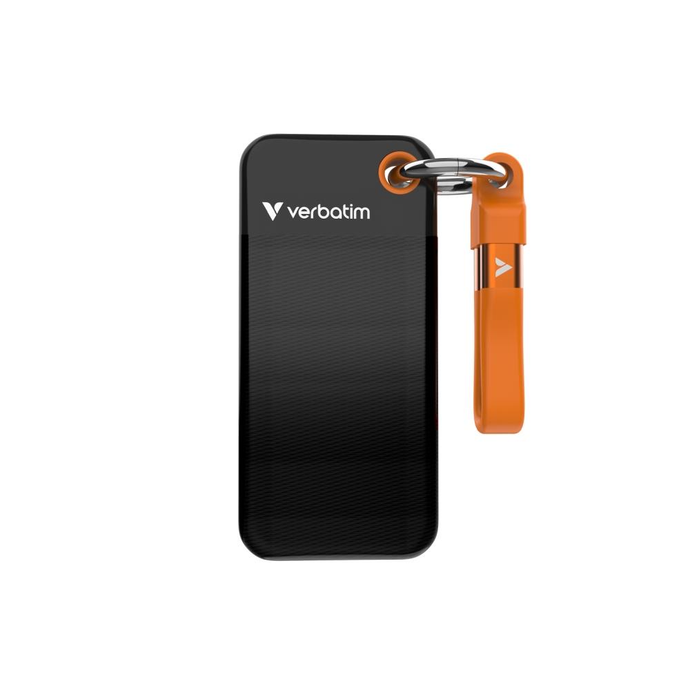 Verbatim Pocket SSD USB 3.2 Gen 2 512GB Black/Orange | JAR Computers Verbatim Pocket SSD USB 3.2 Gen 2 512GB Black/Orange