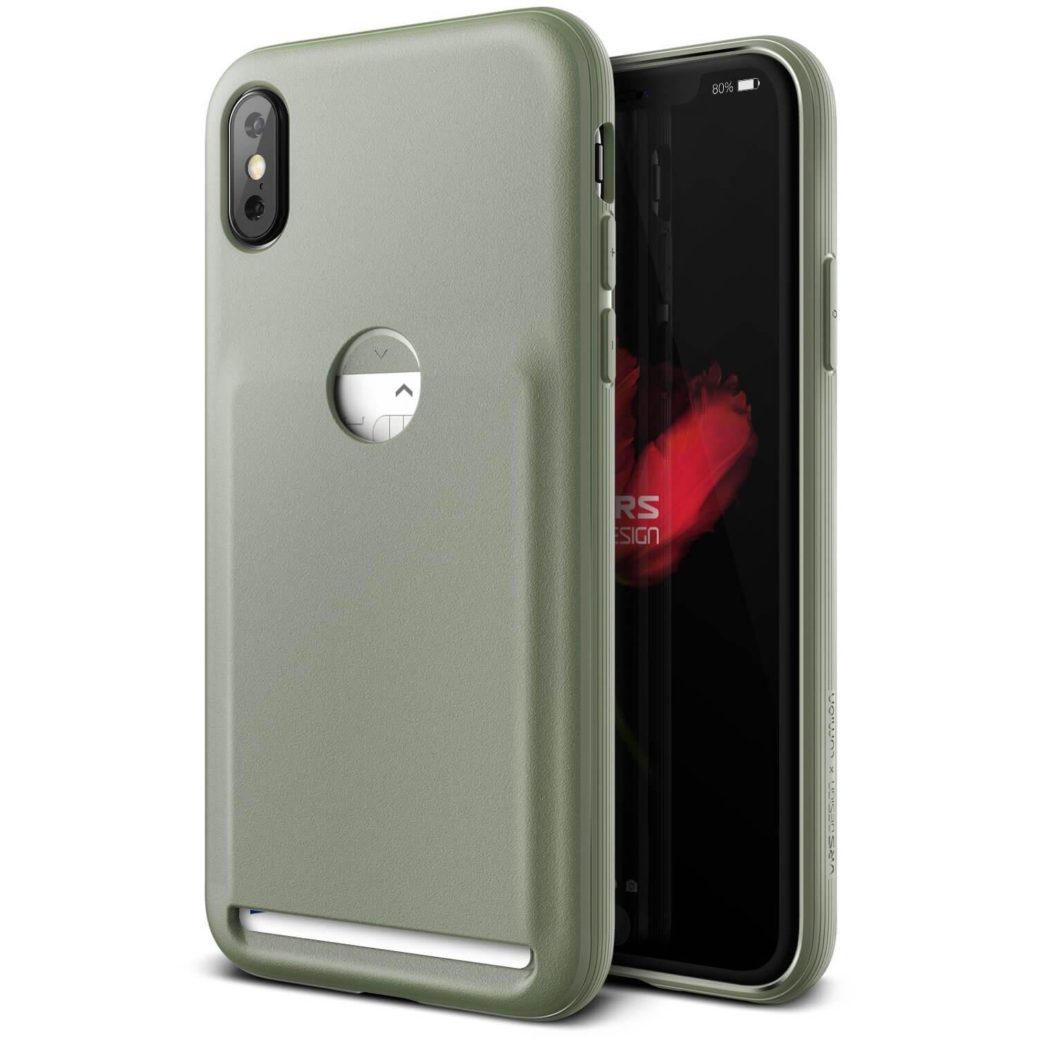 Висок клас хибриден удароустойчив кейс с място за кр. карти за iPhone XS, iPhone X - Verus Damda Fit Case (евкалипт) | JAR Computers Висок клас хибриден удароустойчив кейс с място за кр. карти за iPhone XS, iPhone X - Verus Damda Fit Case (евкалипт)