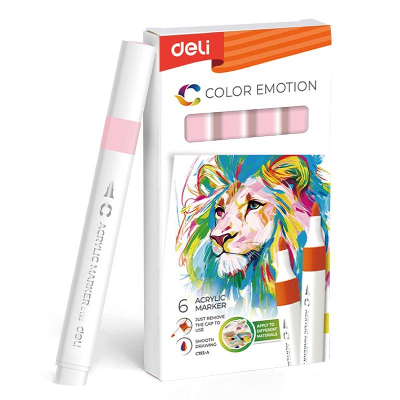 Акрилен маркер Deli Color Emotion EC193A, объл връх, Baby Pink | JAR Computers Акрилен маркер Deli Color Emotion EC193A, объл връх, Baby Pink