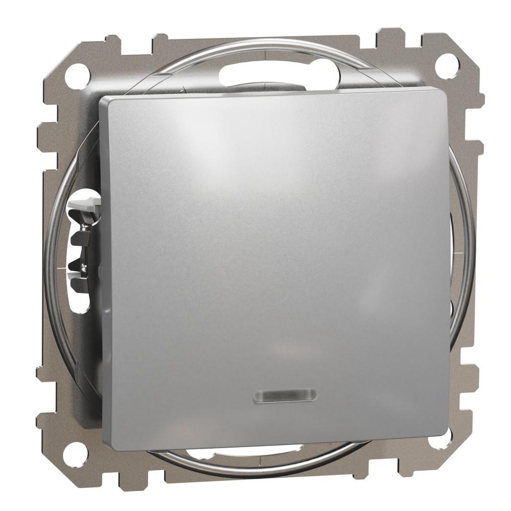 Девиаторен ключ с подсветка 10A Алуминий - SCHNEIDER ELECTRIC Sedna Design SDD113106L | JAR Computers Девиаторен ключ с подсветка 10A Алуминий - SCHNEIDER ELECTRIC Sedna Design SDD113106L