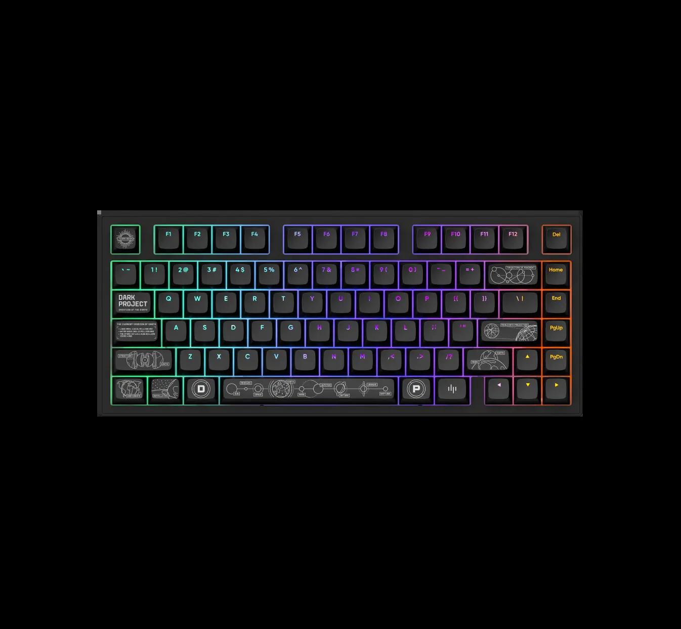 Геймърскa безжична клавиатура Dark Project ALU81A Terra Nova V2 Black RGB