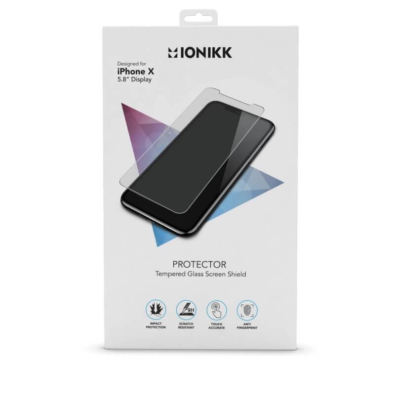 Калено стъклено защитно покритие за дисплея на iPhone 11 Pro, iPhone XS, iPhone X - IONIKK Tempered Glass Screen Protector (прозрачен) | JAR Computers Калено стъклено защитно покритие за дисплея на iPhone 11 Pro, iPhone XS, iPhone X - IONIKK Tempered Glass Screen Protector (прозрачен)