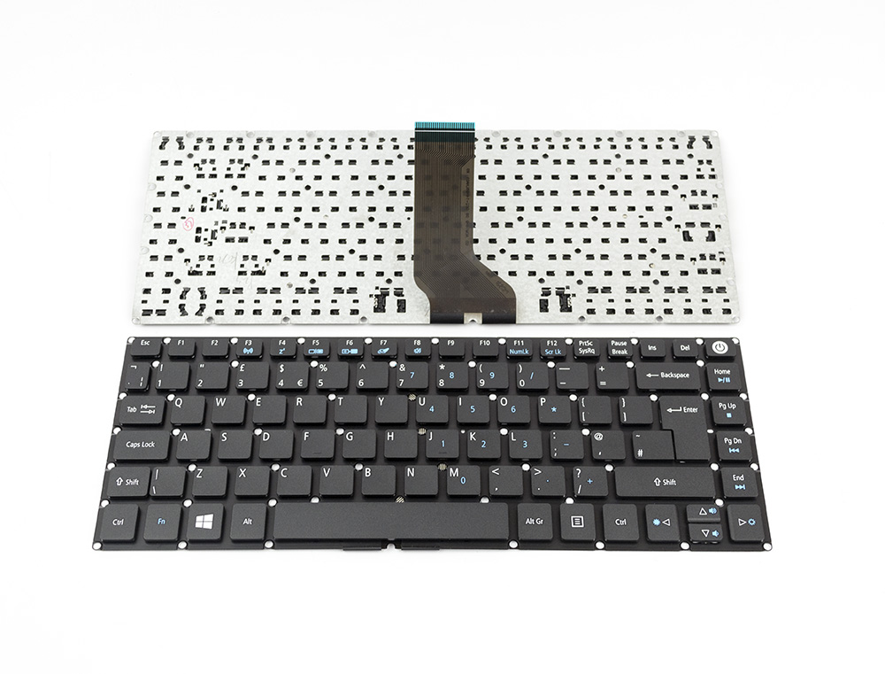 Клавиатура за лаптоп Acer Aspire E5-473 Черна без рамка US/UK - Type 2 | JAR Computers Клавиатура за лаптоп Acer Aspire E5-473 Черна без рамка US/UK - Type 2