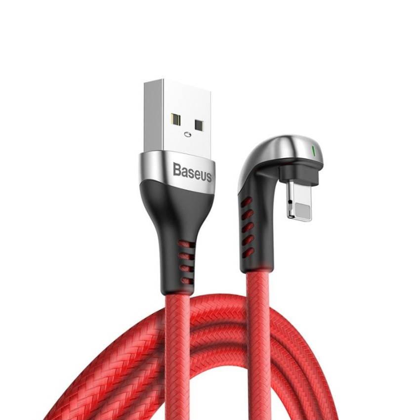 Lightning USB кабел за iPhone, iPad и iPod с Lightning (100 см) - Baseus U-Shaped Mobile Game Cable (червен) | JAR Computers Lightning USB кабел за iPhone, iPad и iPod с Lightning (100 см) - Baseus U-Shaped Mobile Game Cable (червен)