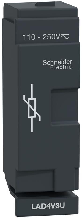 Подтискащ модул варистор 2V Uc 110...250Vac страничен за контактори TeSys D 9…38A SE | JAR Computers Подтискащ модул варистор 2V Uc 110...250Vac страничен за контактори TeSys D 9…38A SE