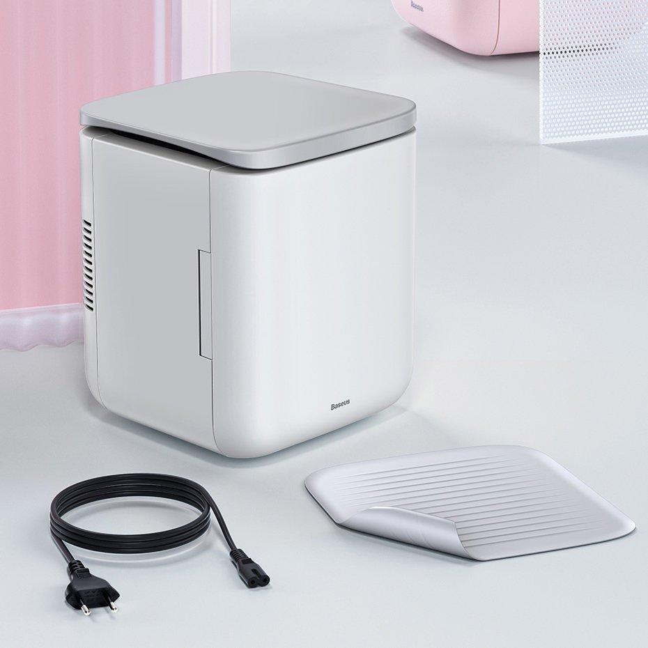 Портативен мини хладилник (розов) - Baseus Igloo Mini Fridge 6L EU Cooler and Warmer (ACXBW-A02) | JAR Computers Портативен мини хладилник (розов) - Baseus Igloo Mini Fridge 6L EU Cooler and Warmer (ACXBW-A02)