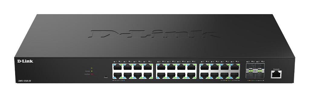 D-Link DMS-1250-28/E мрежов суич Управляем L2 2.5G Ethernet (100/1000/2500) Черен | JAR Computers D-Link DMS-1250-28/E мрежов суич Управляем L2 2.5G Ethernet (100/1000/2500) Черен