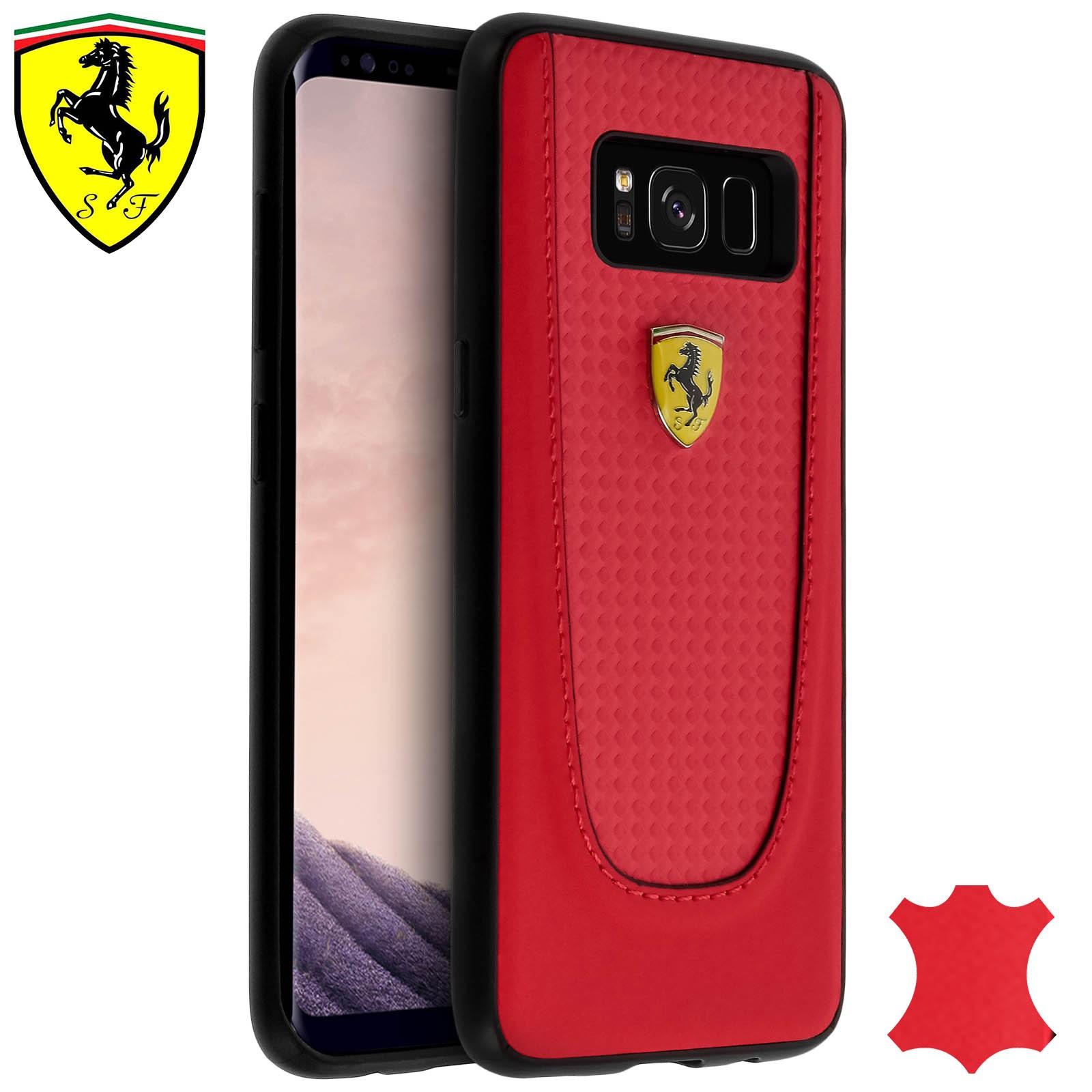 Дизайнерски кожен кейс с карбонови елементи за Samsung Galaxy S8 Plus - Ferrari Pit Stop Carbon Hard Case (червен) | JAR Computers Дизайнерски кожен кейс с карбонови елементи за Samsung Galaxy S8 Plus - Ferrari Pit Stop Carbon Hard Case (червен)
