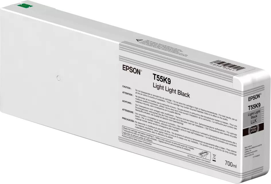 Epson Singlepack Light Light Black T55K900 UltraChrome HDX/HD 700ml | JAR Computers Epson Singlepack Light Light Black T55K900 UltraChrome HDX/HD 700ml