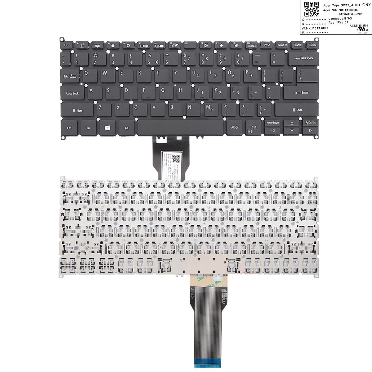 Клавиатура за Acer Spin SP513-52 SP513-53 SP513-53N SP314-51 Black Without Frame / Черна Без Рамка US/UK | JAR Computers Клавиатура за Acer Spin SP513-52 SP513-53 SP513-53N SP314-51 Black Without Frame / Черна Без Рамка US/UK