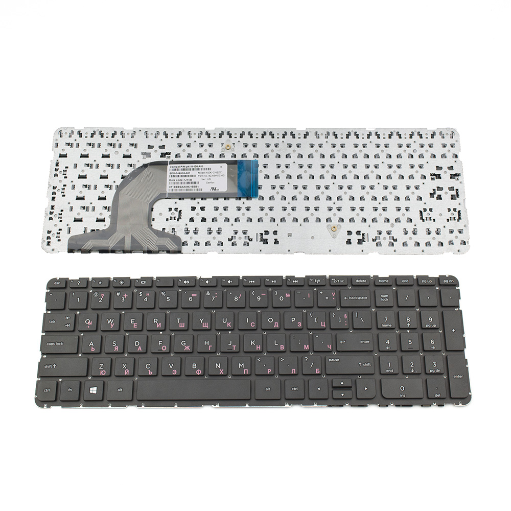 Клавиатура за лаптоп HP Pavilion 15-E 15-N Black Without Frame Черна Без Рамка US (Малък Ентър) С Кирилица | JAR Computers Клавиатура за лаптоп HP Pavilion 15-E 15-N Black Without Frame Черна Без Рамка US (Малък Ентър) С Кирилица