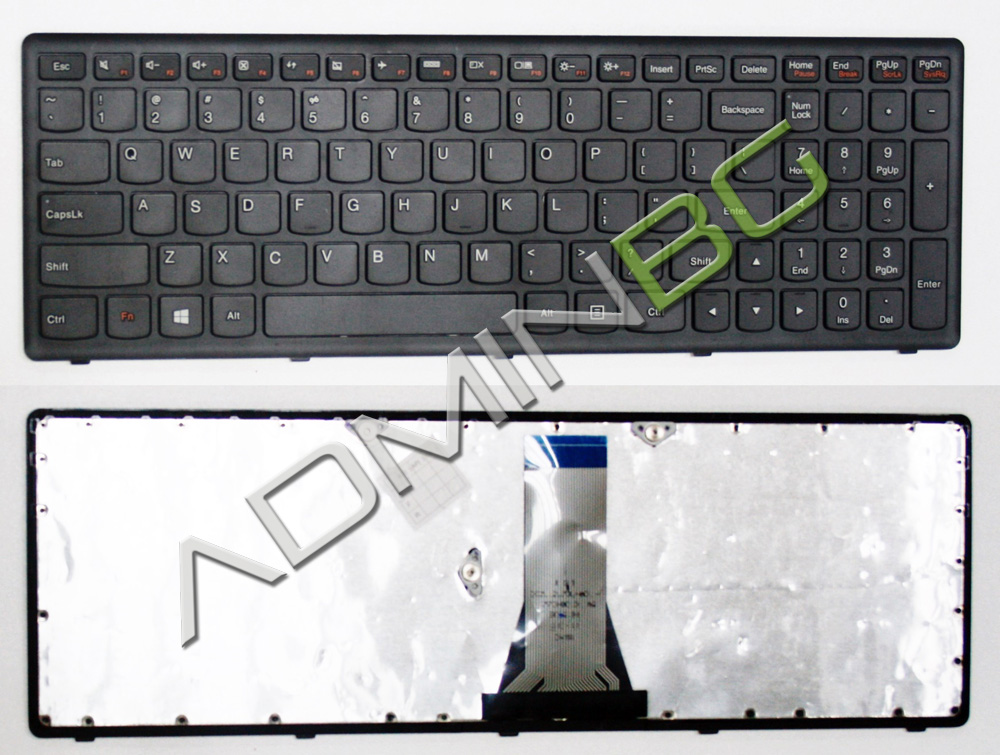 Клавиатура за лаптоп Lenovo IdeaPad S500 S510p G500s Black Frame Black | JAR Computers Клавиатура за лаптоп Lenovo IdeaPad S500 S510p G500s Black Frame Black