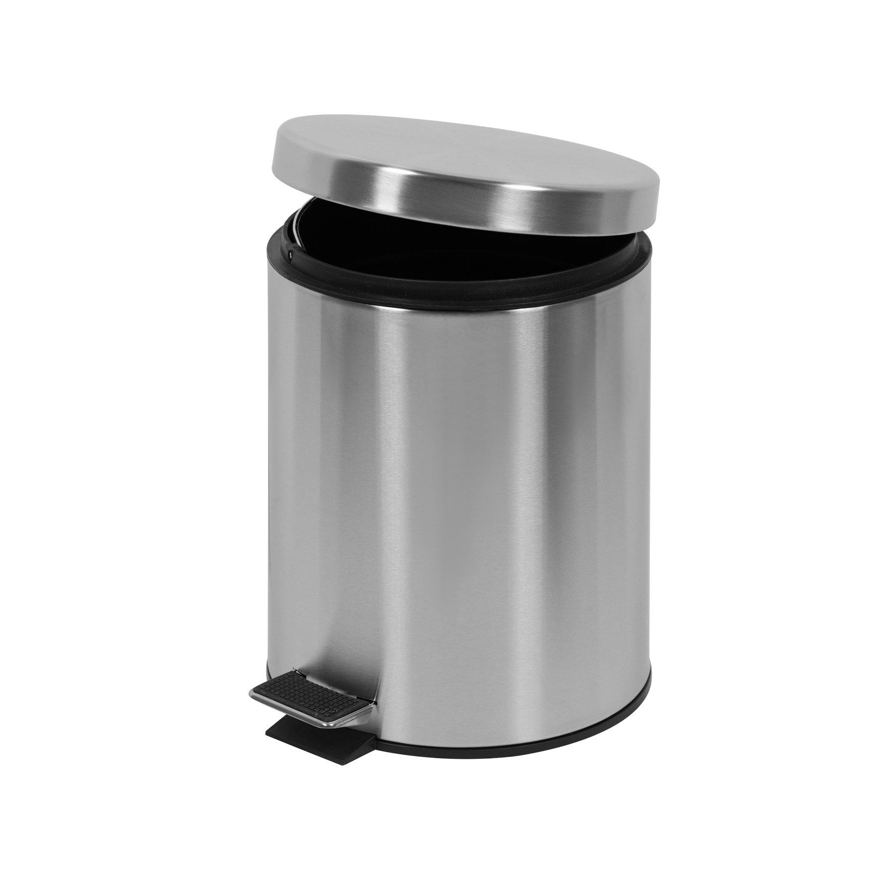 Кош за отпадъци Office 1, с педал, метален, 20.5 х 20.5 х 27.5 cm, 5 L, инокс | JAR Computers Кош за отпадъци Office 1, с педал, метален, 20.5 х 20.5 х 27.5 cm, 5 L, инокс