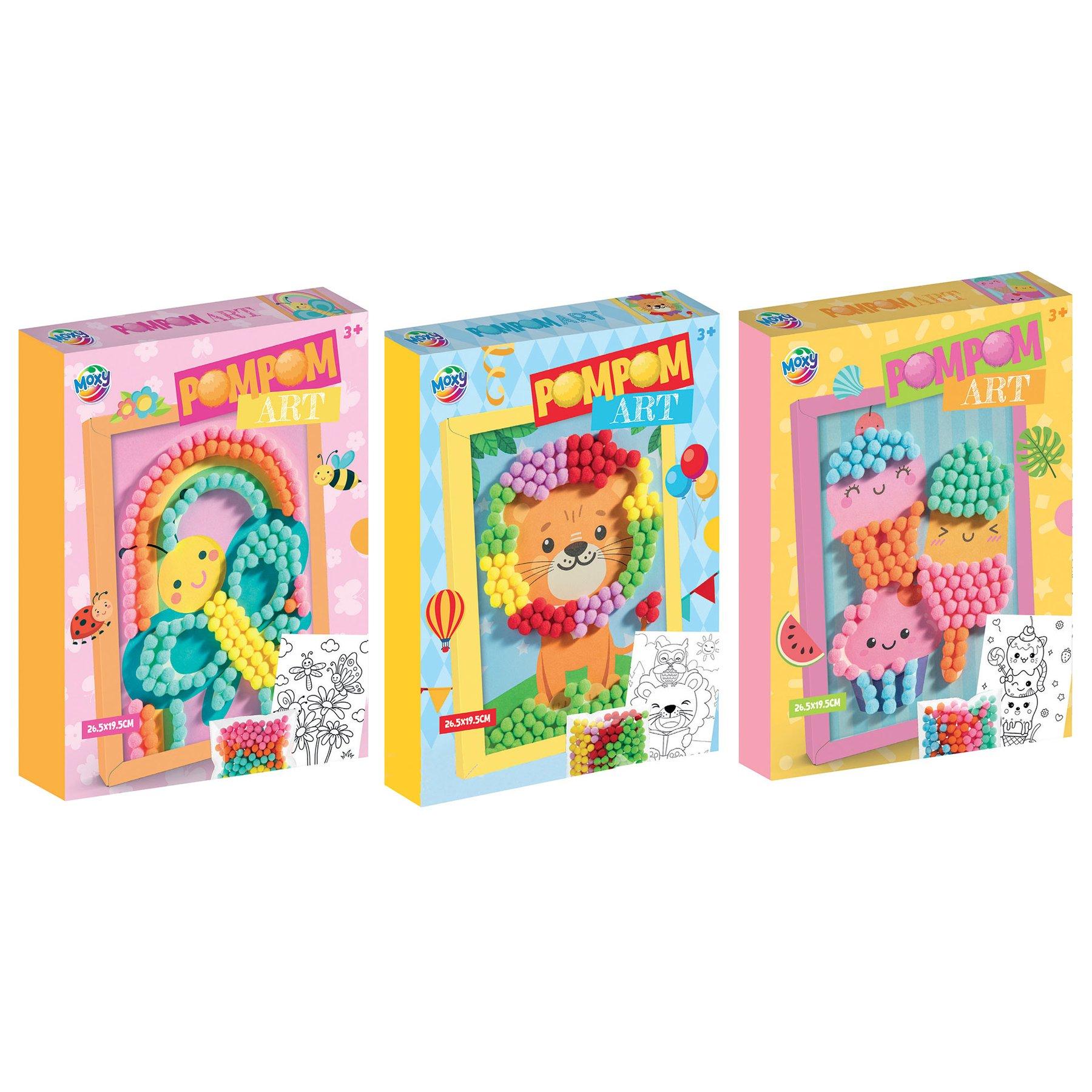 Moxy Творчески комплект с помпони, в рамка, асорти, 24 броя | JAR Computers Moxy Творчески комплект с помпони, в рамка, асорти, 24 броя